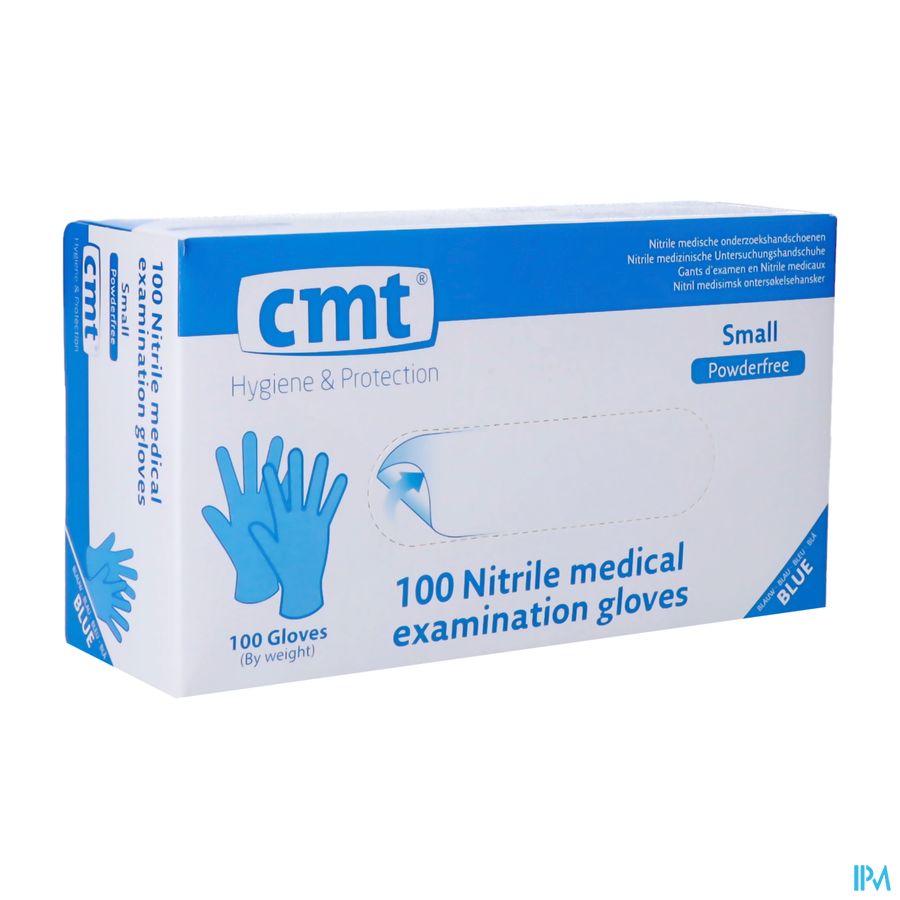 Cmt Gants Nitrile Bleu S/poudre S 100
