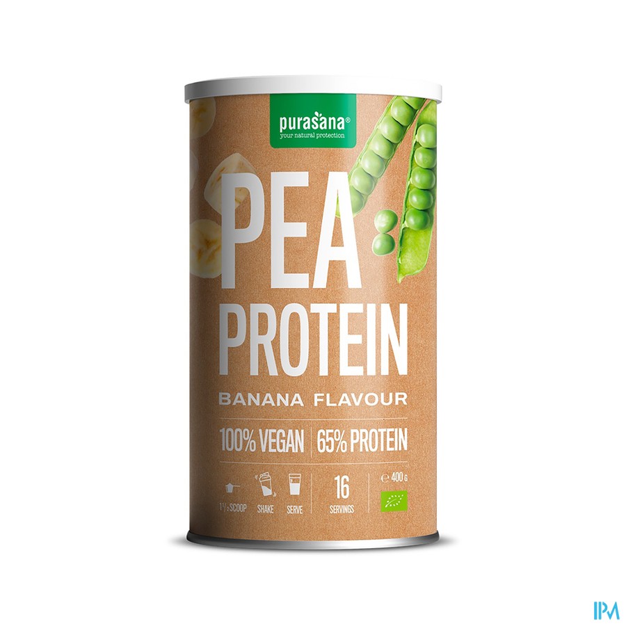 Purasana Vegan Protein Pea Banana Pdr 400g