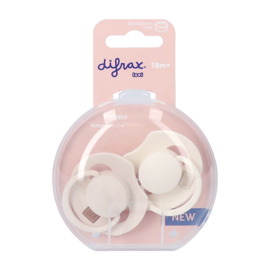 Difrax Dynamic Fopspeen 18m+ Prime Coconut/ivory 2