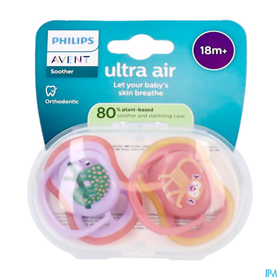 Philips Avent Fopspeen +18m Air Lila/fuchsia Des.2