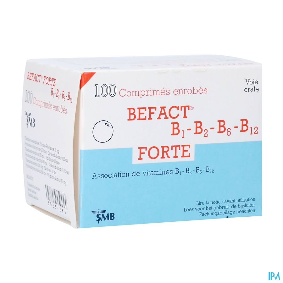 Befact Forte B1-B2-B6-B12 compr. enr. 100 (100 x 1) UD Befact Forte B1-B2-B6-B12 compr. enr. 100 (100 x 1) UD