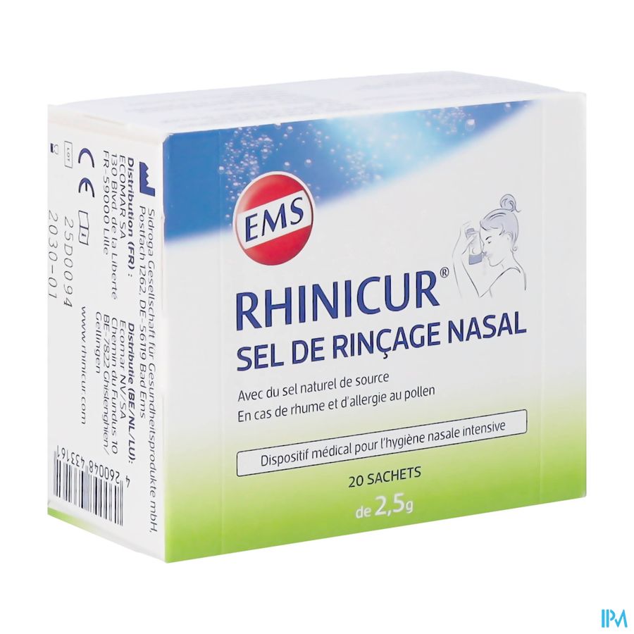 Rhinicur Sel De Rincage Nasale Sachet 20x2,5g Rhinicur Sel De Rincage Nasale Sachet 20x2,5g