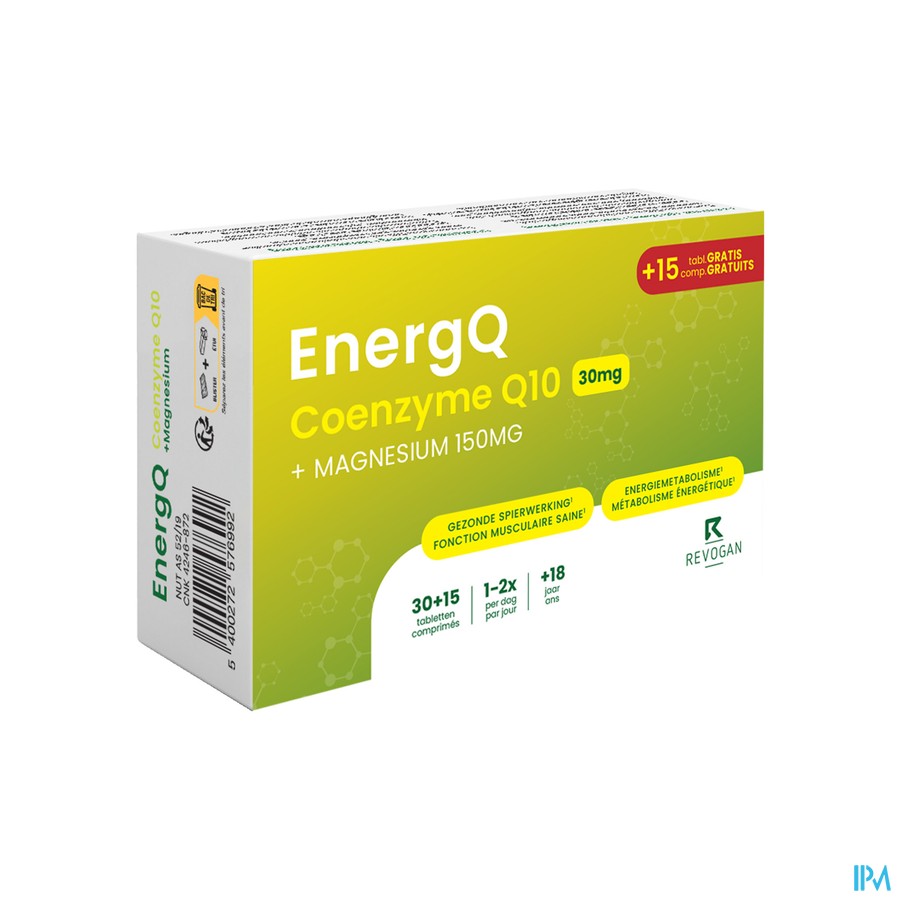 Coenzyme Q10 30mg+mg Energq 30+15 Comp Revogan