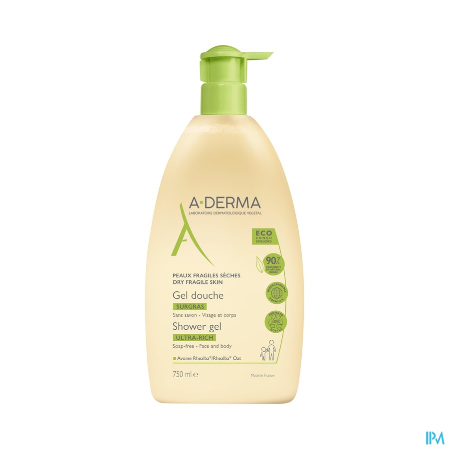 Aderma Indisp.gel Douche Surgras 750ml