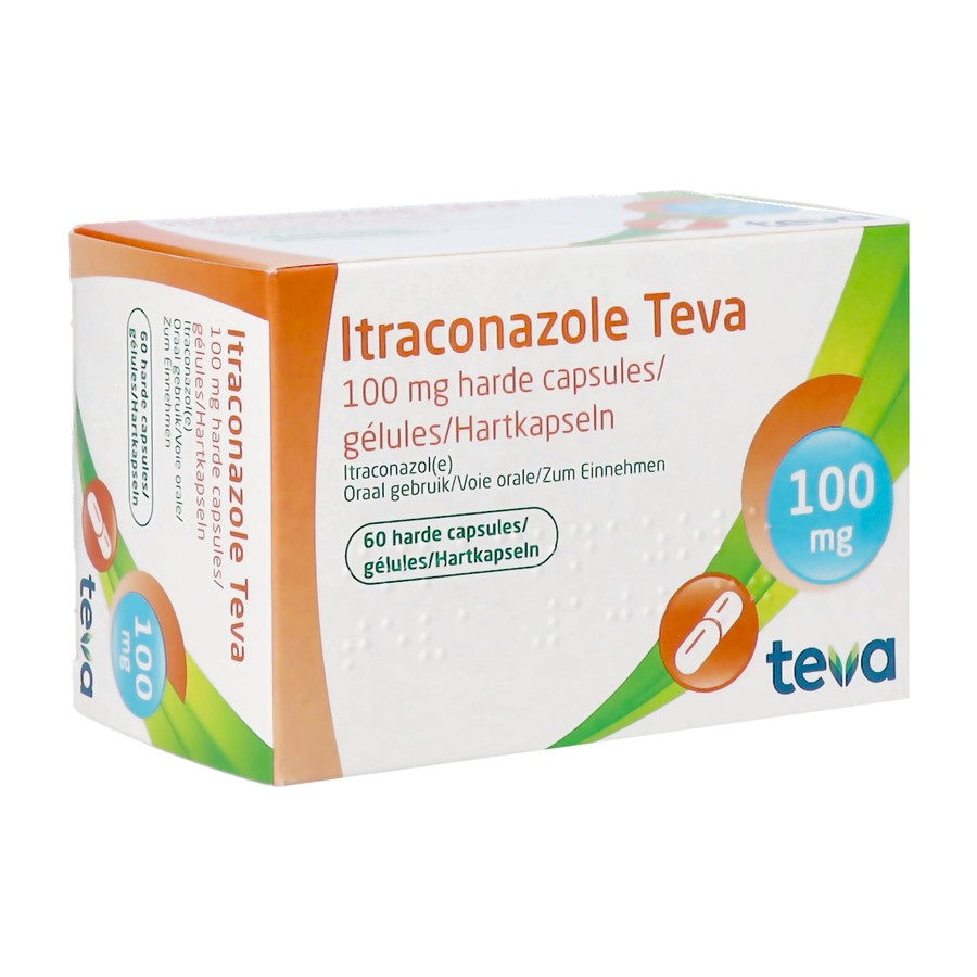 Itraconazole Teva 100mg Caps Harde 60
