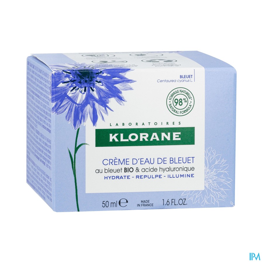 Klorane Gezicht Korenbloem Watercreme 50ml