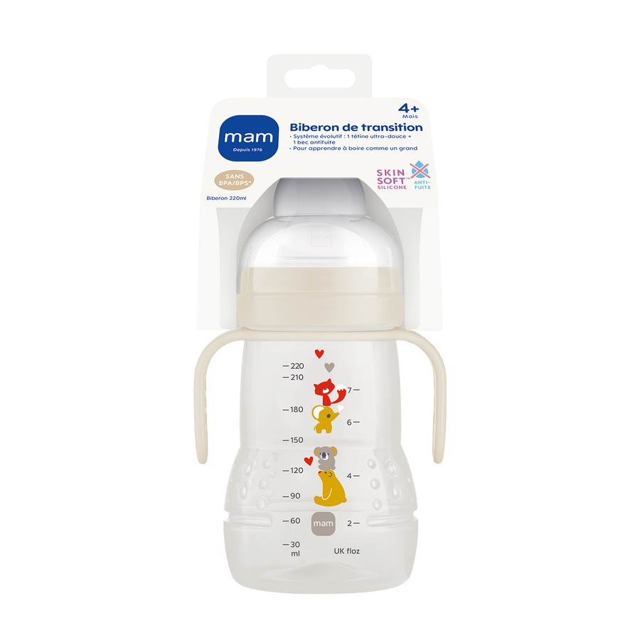 BIB MAM TRANSI UNISEXE SILIC 220ML