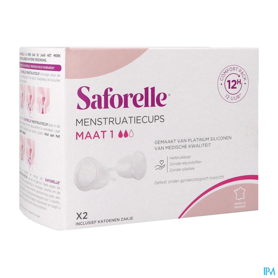 Saforelle Menstruatiecups Pack Comfort 12h T1