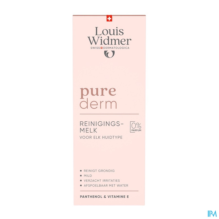 Widmer Purederm Reinigingsmelk Zonder Parfum 200ml