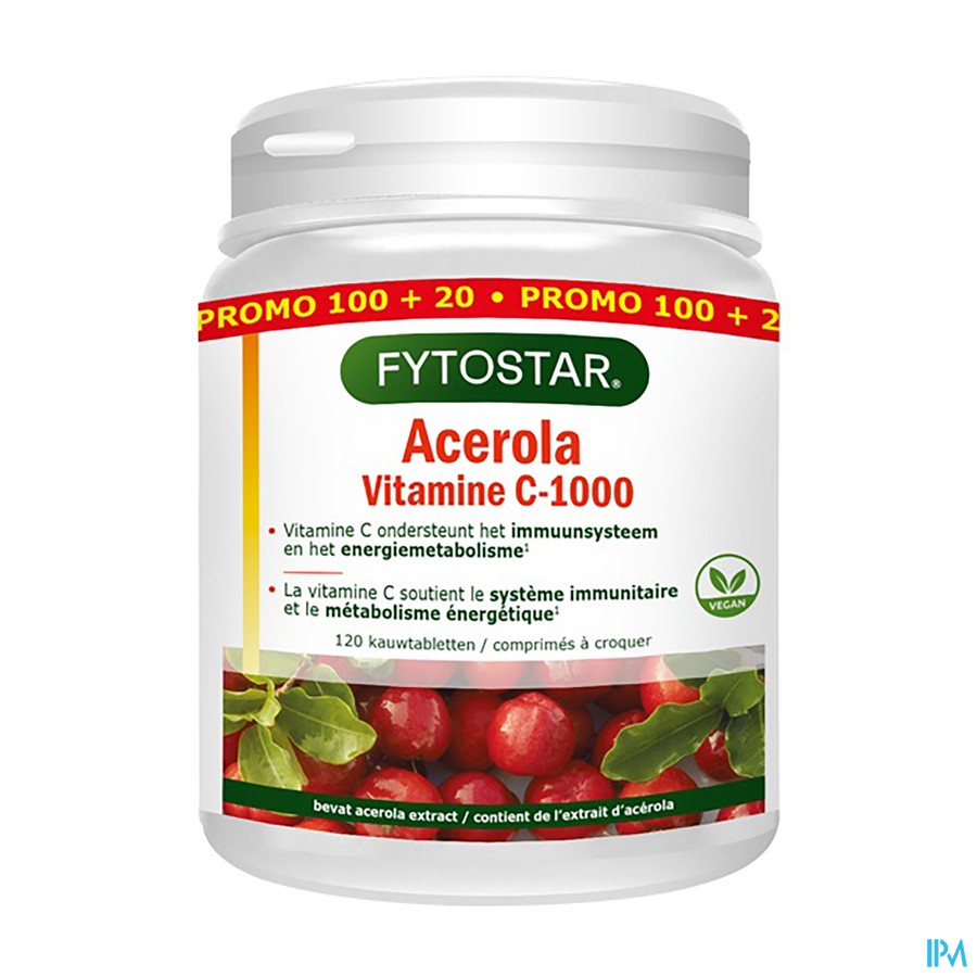 Fytostar Vit.-energie Vit C1000&acerol Tabl 120