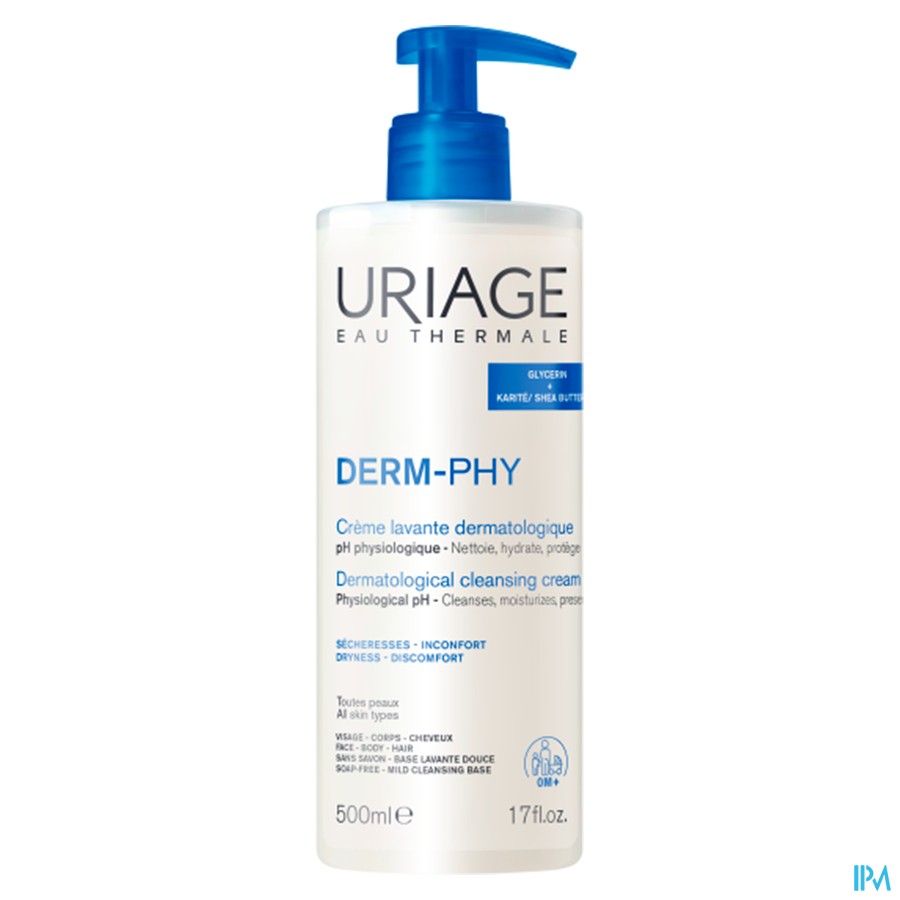 Uriage Dermo-phy Dermatolog. Reinigingscreme 500ml