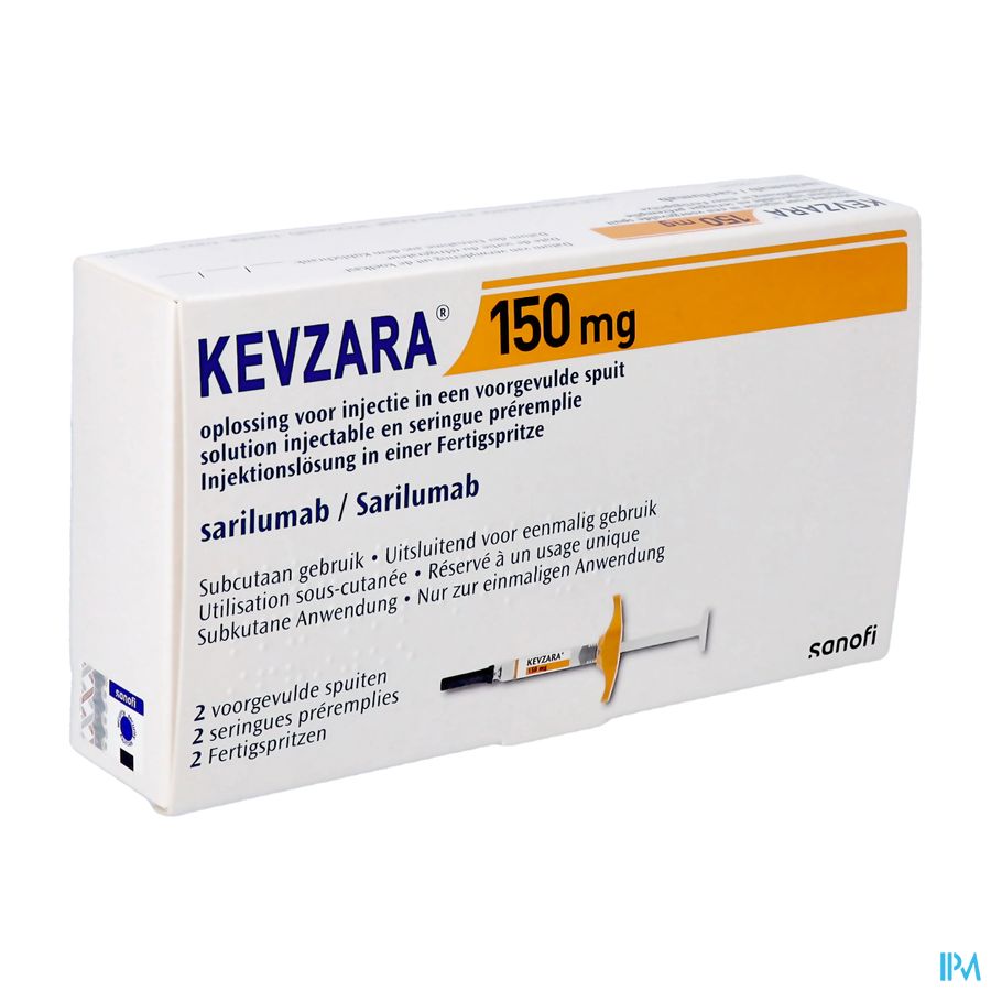 Kevzara 150mg Opl Inj Voorgev.spuit Glas 2x1,14ml