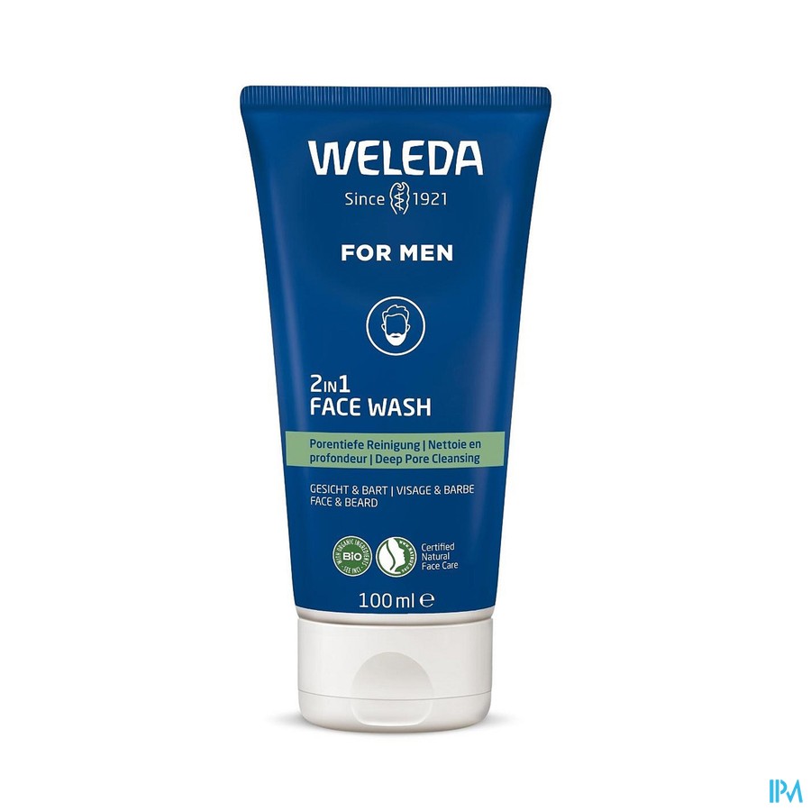 Weleda Men 2in1 Reinigingsgel Gezicht&baard 100ml