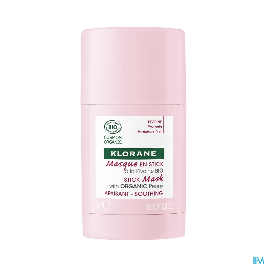 Klorane Gezicht Pioenroos Bio Masker Stick 25g
