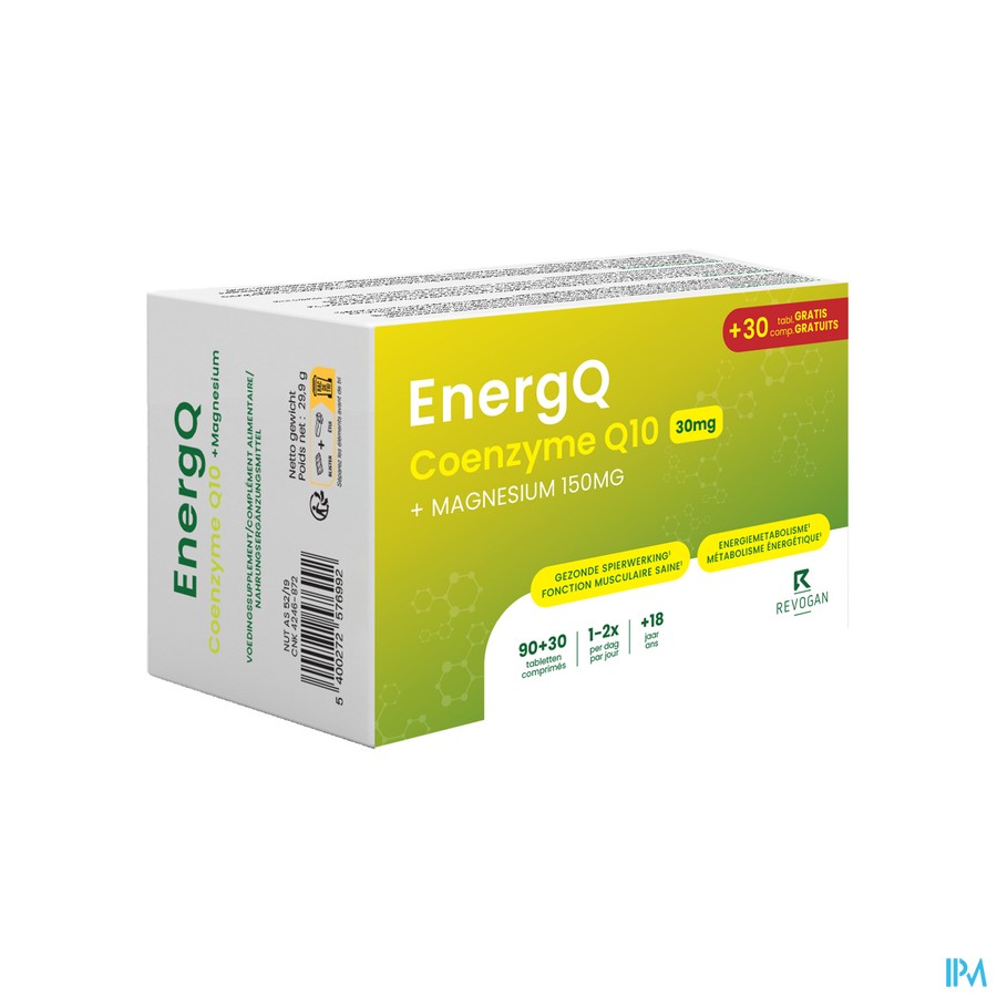 Coenzyme Q10 30mg+mg Energq 90+30 Comp Revogan