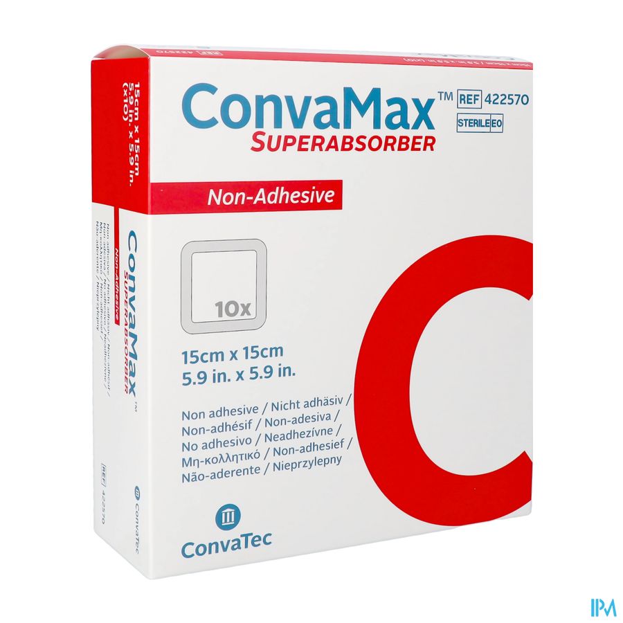 Convamax Superabsorber N/klevend 15cmx15cm 10