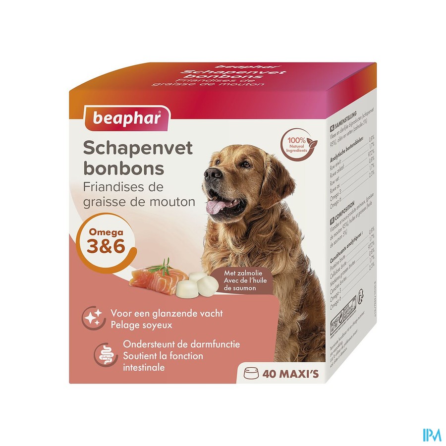 Beaphar Schapenvet Bonbons Zalm 245g