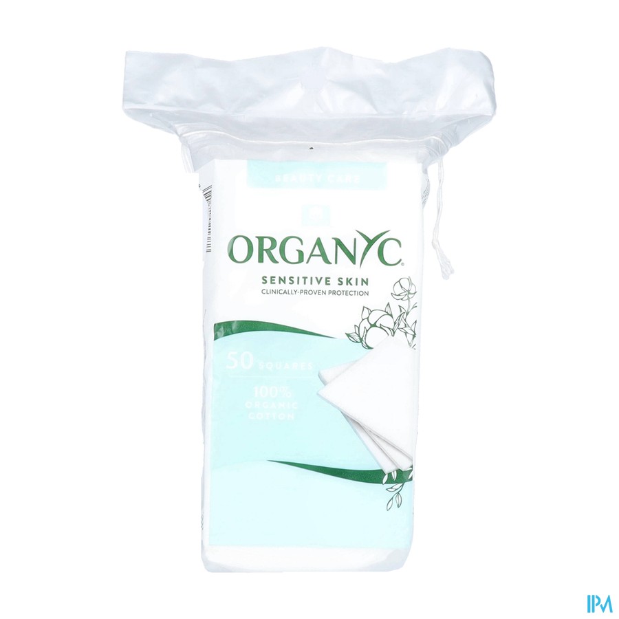 Organyc Beauty Beauty Katoen Vierkantje 50