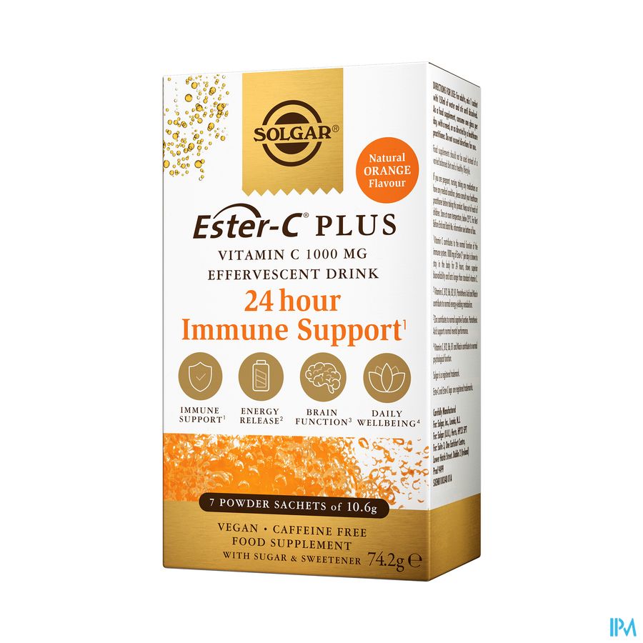 Solgar Ester-c Plus 1000mg Zakje 7x10,6g Solgar Ester-c Plus 1000mg Zakje 7x10,6g