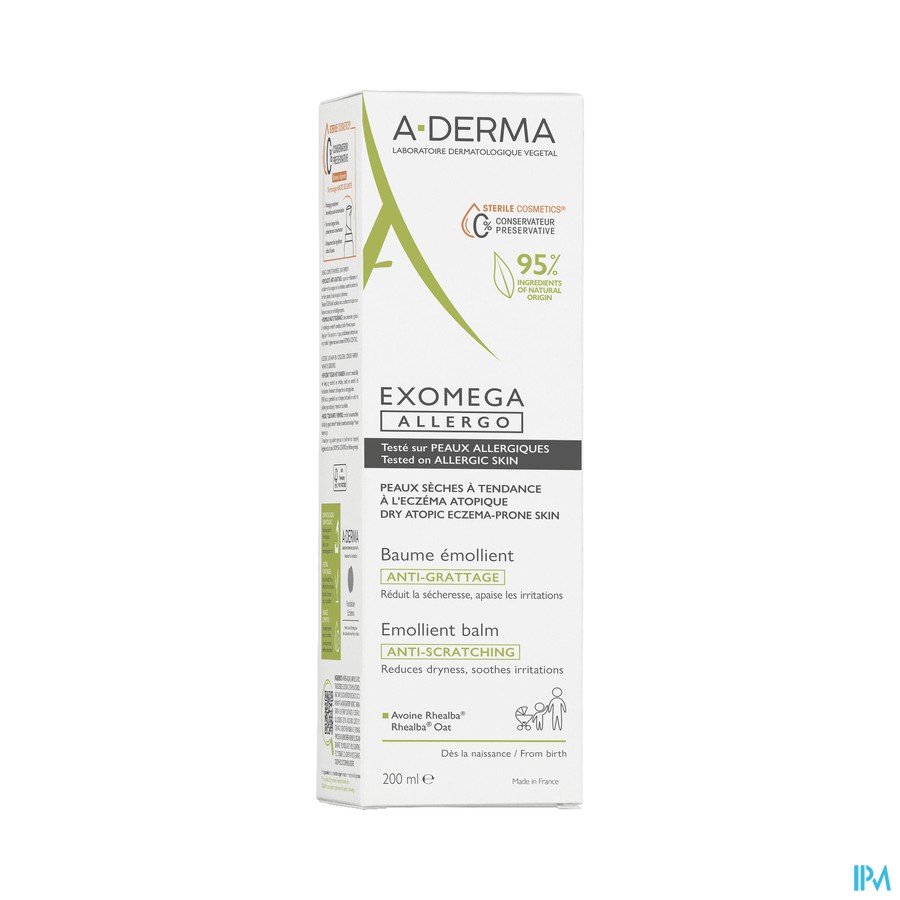 Aderma Exomega Allergo Baume Emollient 200ml