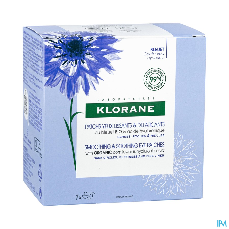 Klorane Visage Bleuet Patchs Defatig. Express 7x2
