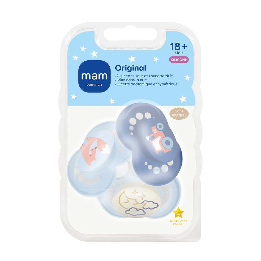 SUCET MAM ORIGIN BLEU SIL18+M X3