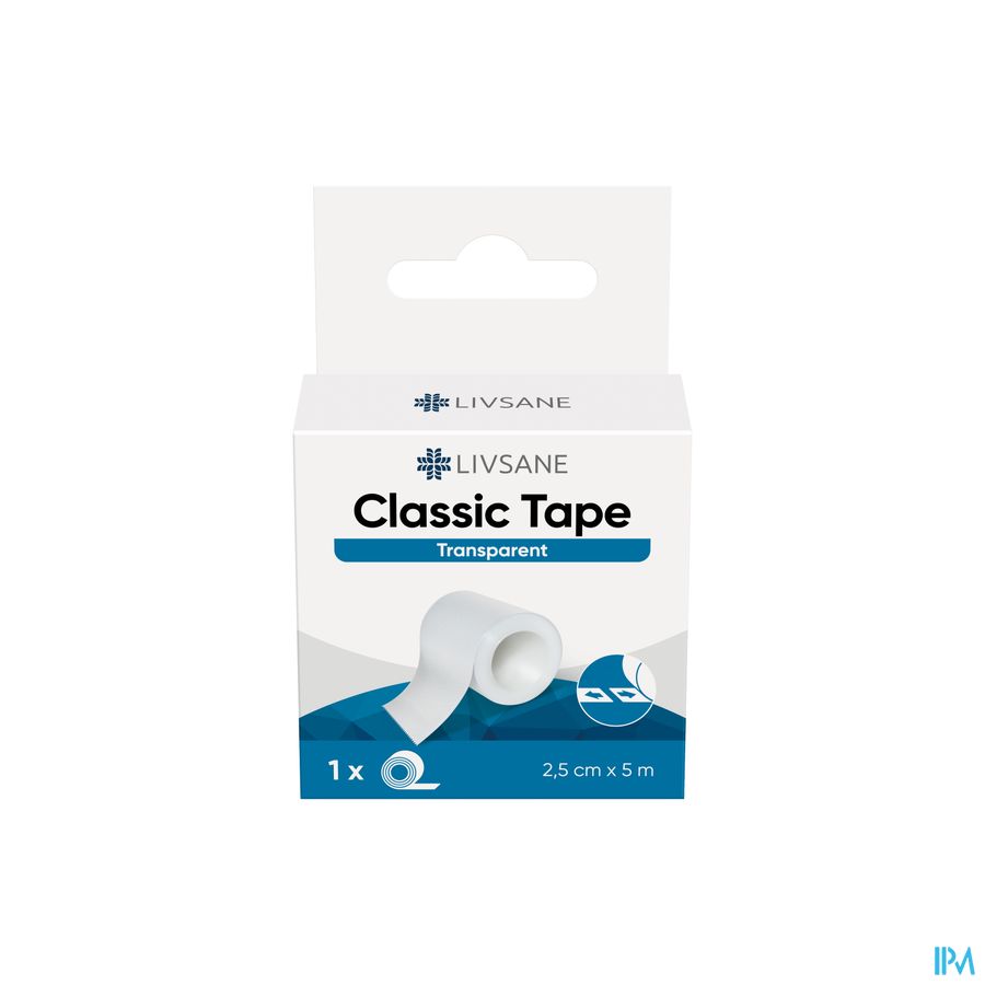 Livsane Classic Tape Transparent 2,5cmx5m