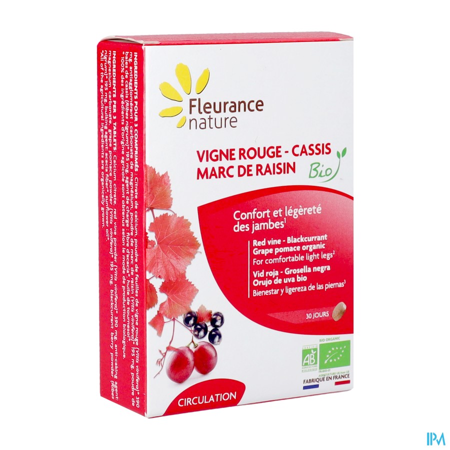 Fleurance Nature Bio Rode Wijnst.zwart Bes Tabl 90