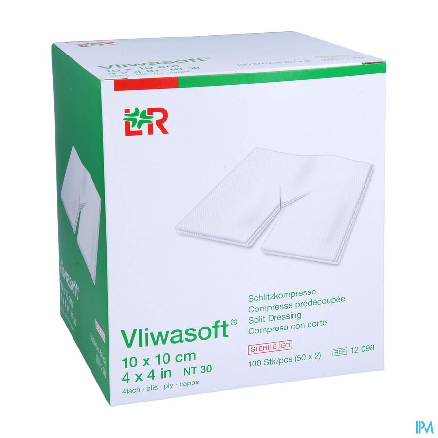 Vliwasoft Cp Ster 4pl + Fente 10x 10cm 2x50 12098 Vliwasoft Cp Ster 4pl + Fente 10x 10cm 2x50 12098