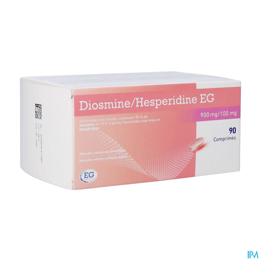 Diosmine+Hesperidine EG 900Mg+100Mg Tabl 90