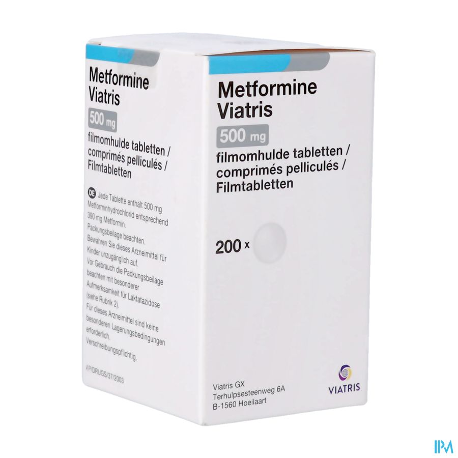 Metformine Viatris 500mg Filmomh Tabl 200 Flacon Metformine Viatris 500mg Filmomh Tabl 200 Flacon