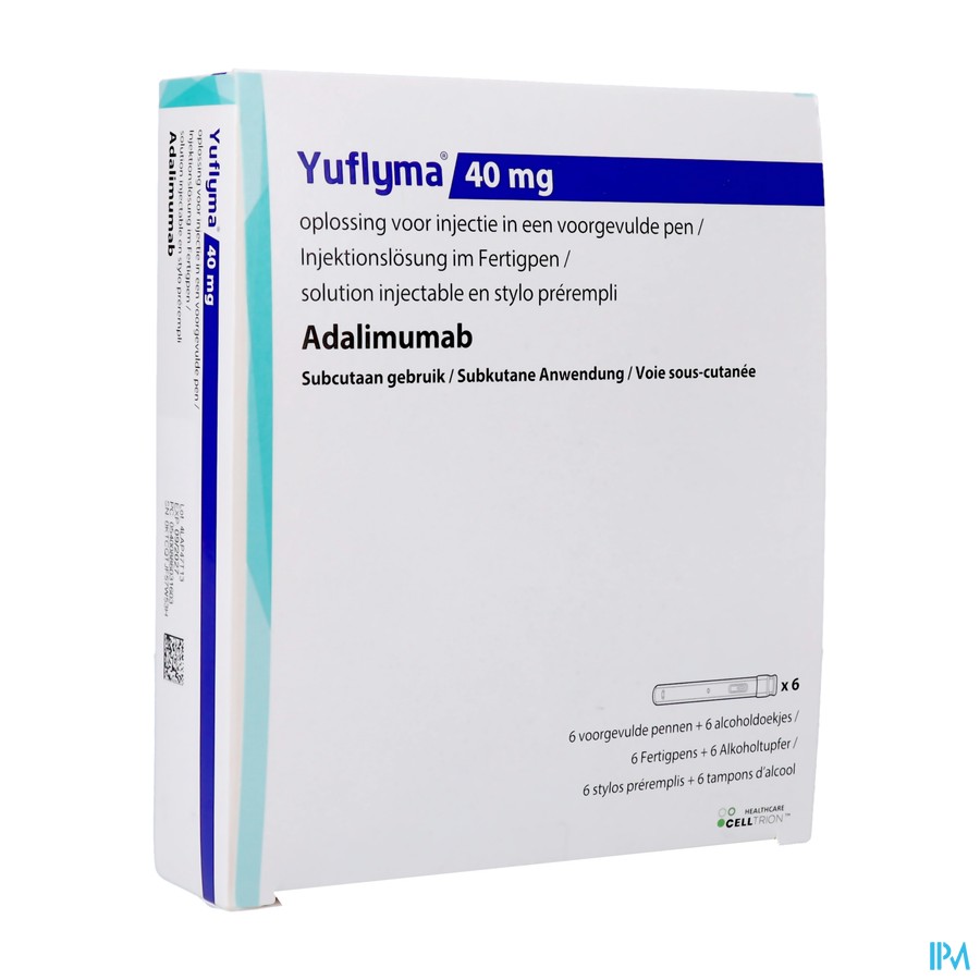 Yuflyma Pi Pharma 40mg Opl Inj Voorgevulde Pen 6