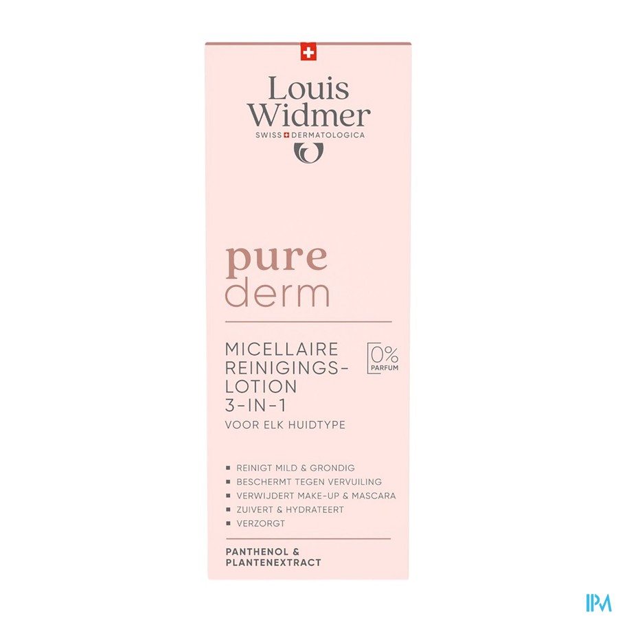 Widmer Purederm Micellaire Reinigingslotion Zonder Parfum 200ml