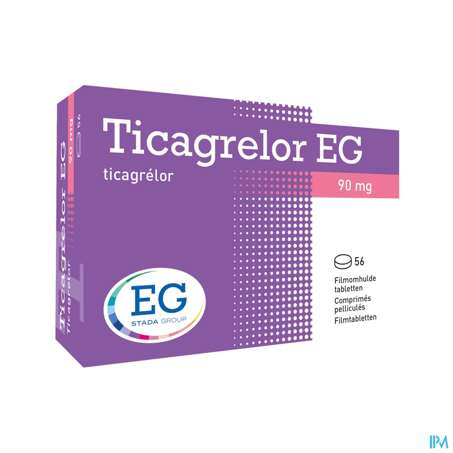 Ticagrelor EG 90Mg Filmomh Tabl 56 Ud