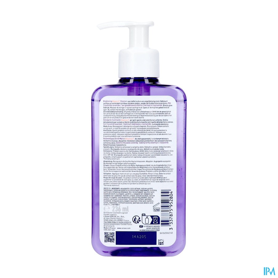 Cerave Brightening Vitamin C Cleanser 237ml
