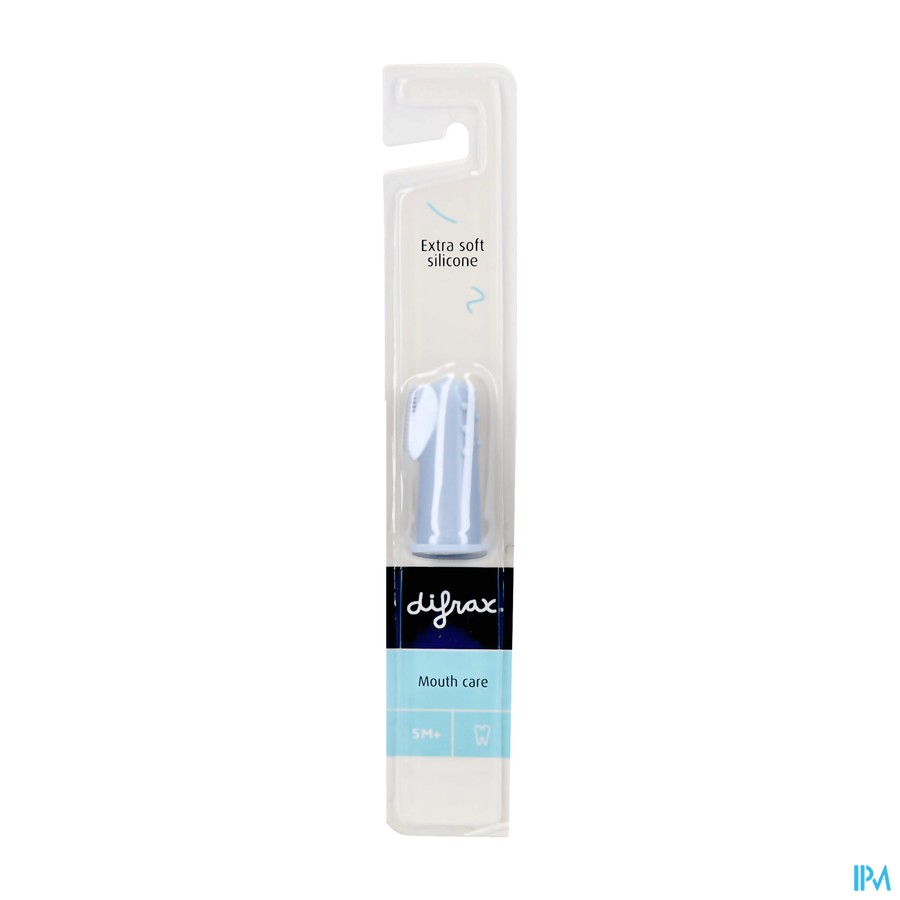Difrax Tandenborstel Vingertop Silicone Blauw
