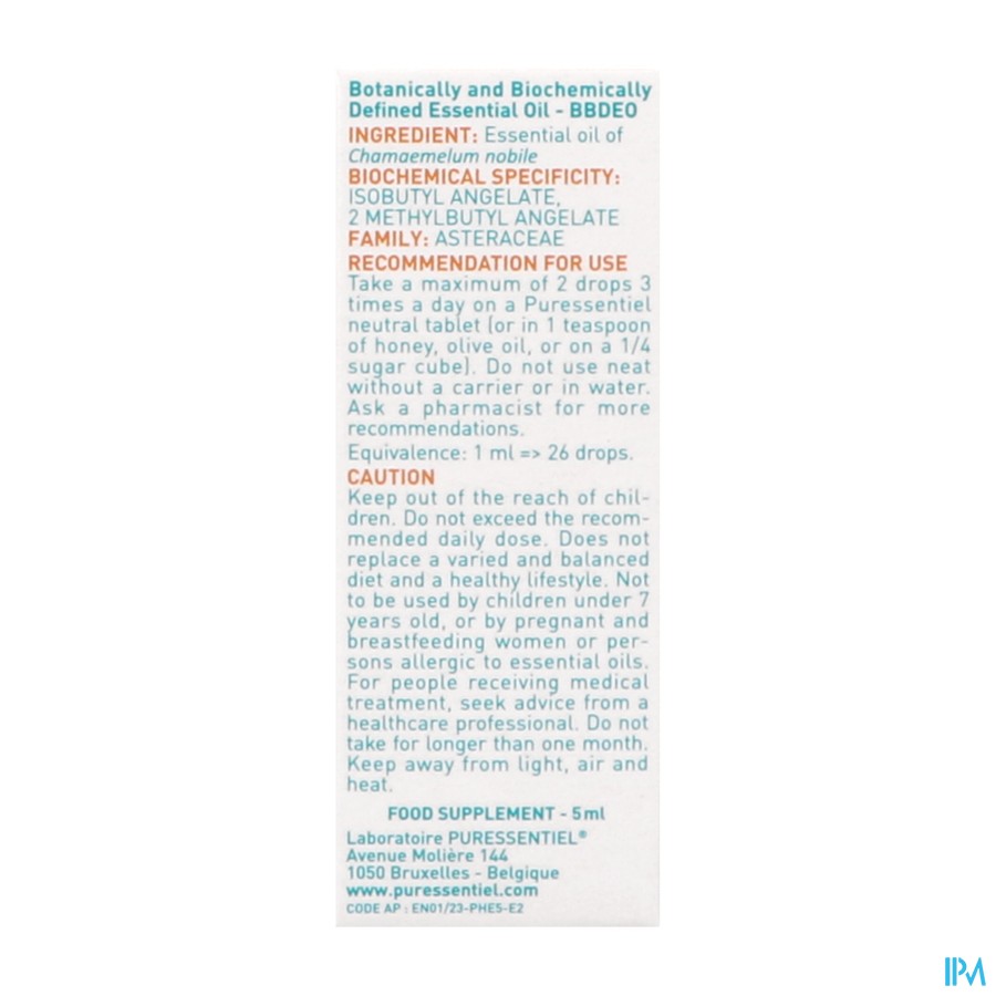 Puressentiel Eo Roomse Kamille Expert 5ml