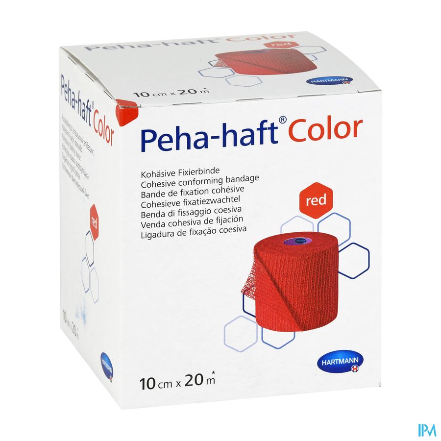 Hartmann Peha-haft Rood Lf 10cmx20m 1 P/s