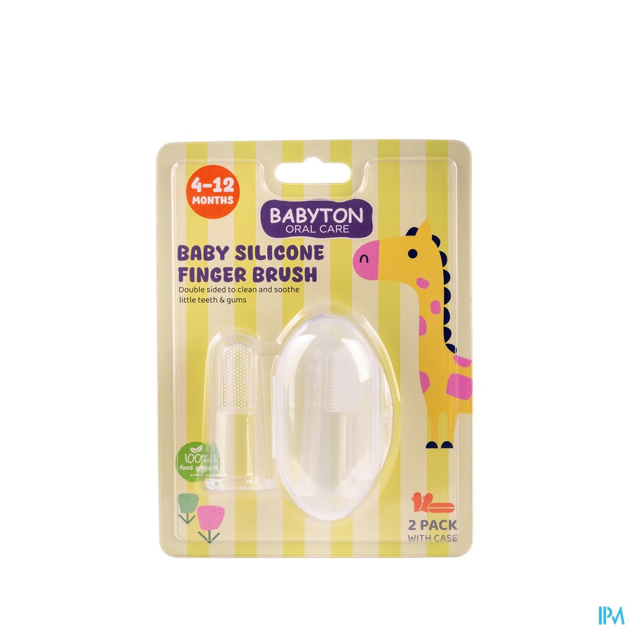 Babyton Baby Silicone Vingertandenborstel 2