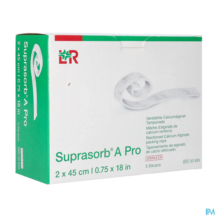 Suprasorb A Pro Calcium Algin. Wiek 2x45cm 5 33935