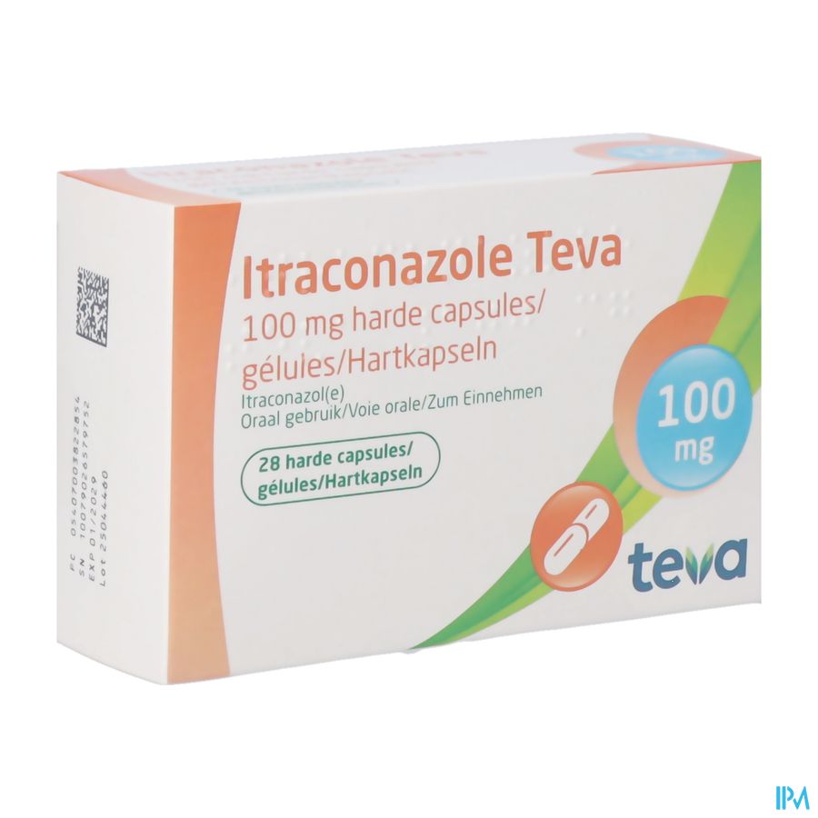 Itraconazole Teva 100mg Caps Harde 28 Itraconazole Teva 100mg Caps Harde 28