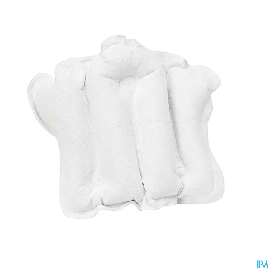 Bad-hoofdkussen Opblaasb. Badstof 53,3x40cm Wit