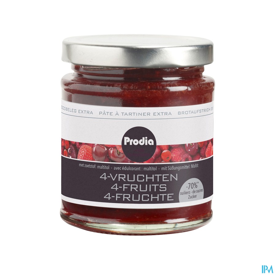 Prodia Broodbeleg Extra 4 Vrucht.215g 5681 Revogan