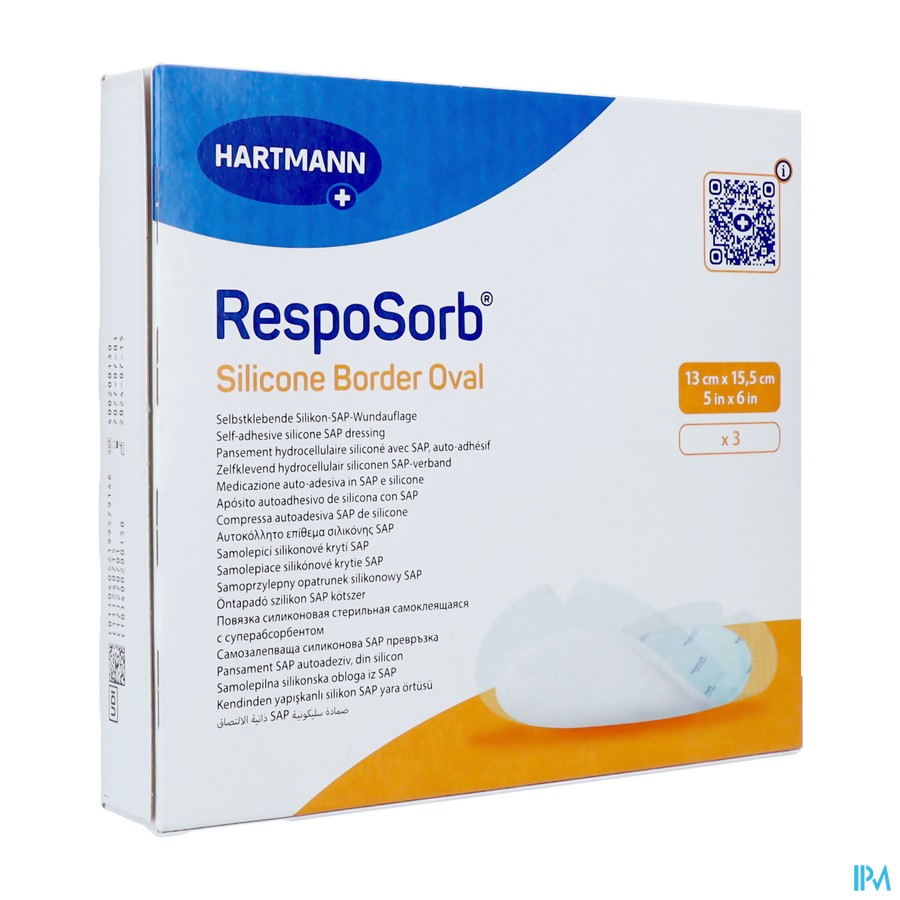 Resposorb Silicone Border Oval 13x15,5 3 4130190