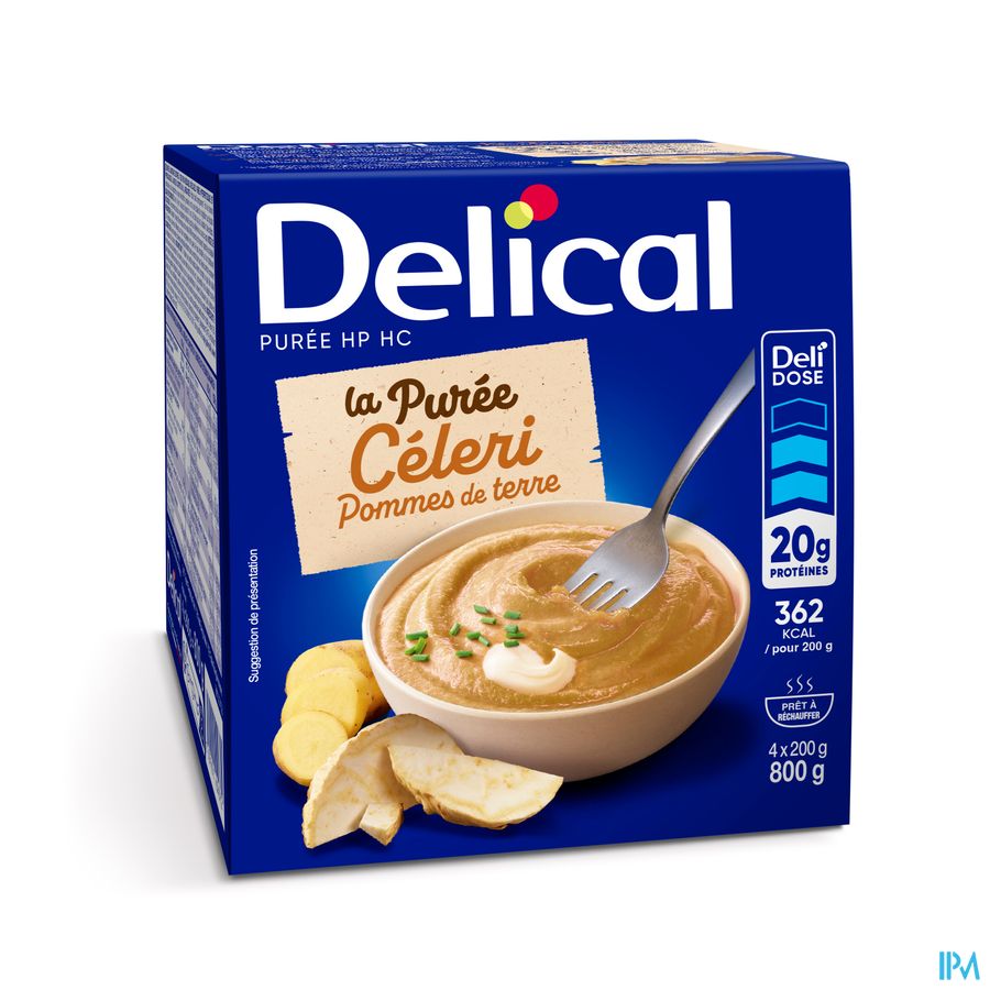 Delical Puree Selderij Aardappelen Hphc 4x200g