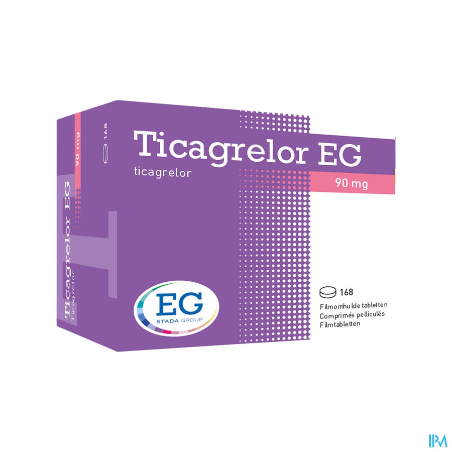 Ticagrelor EG 90Mg Filmomh Tabl 168 Ud