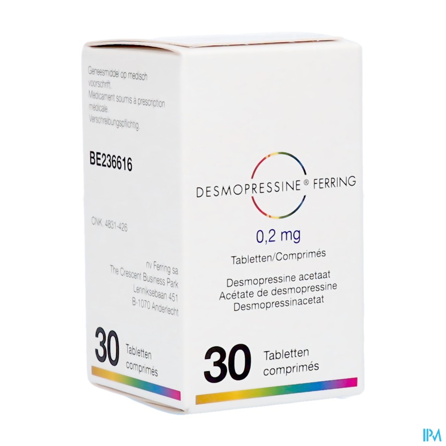 Desmopressine Ferring Tabl 30 X 0,2mg