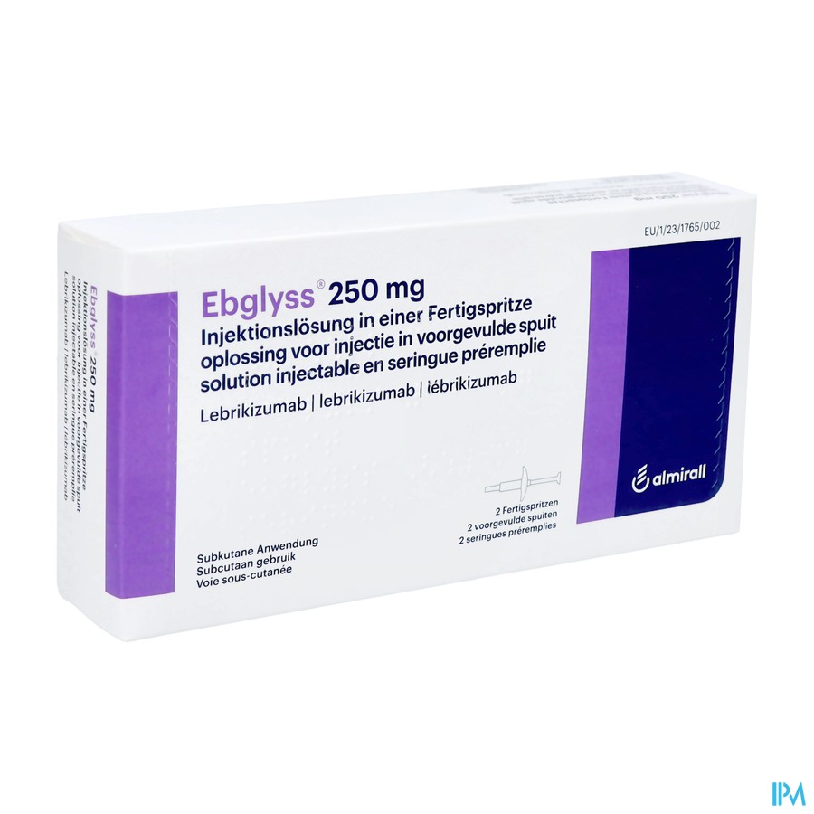 Ebglyss 250mg Sol Inj Seringue Prerempli 2x2ml