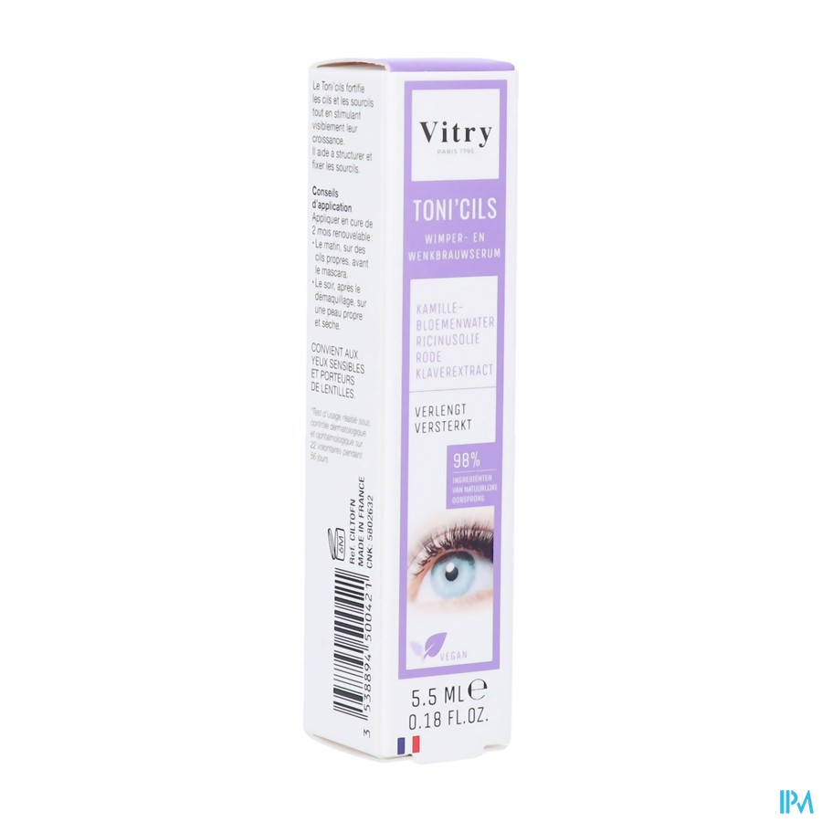 Vitry Tonicils Wimper&wenkbrauwserum 5,5ml