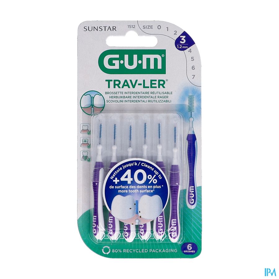 Gum Trav-ler Interdent.borsteltje 1,2mm 6 1512m6